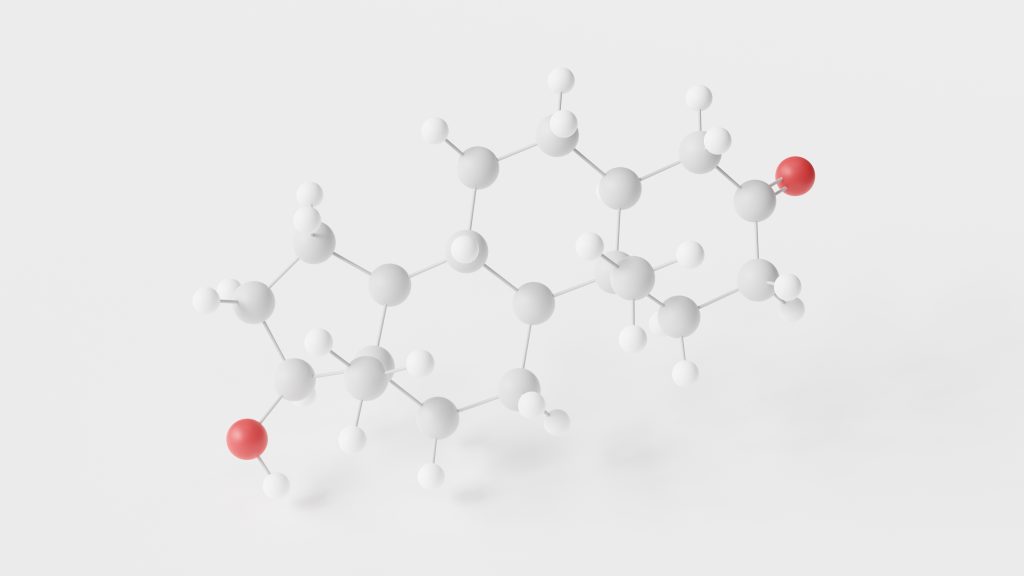 Dihydrotestosterone,Molecule,3d,,Molecular,Structure,,Ball,And,Stick,Model,,Structural